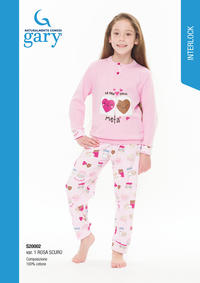 GIRL'S S/L PAJAMAS S20002 Tellini S.r.l. Wholesale Clothing